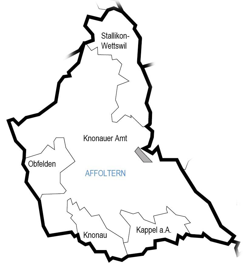 Landkarte des kirchlichen Bezirks Affoltern